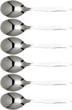 6x Café / Cuillères à Café En Acier Inoxydable 13 Cm - Ustensiles De Cuisine / Accessoires De Cuisine - Couverts - Cuillères / Cuillères à Café, Thé Et Desserts