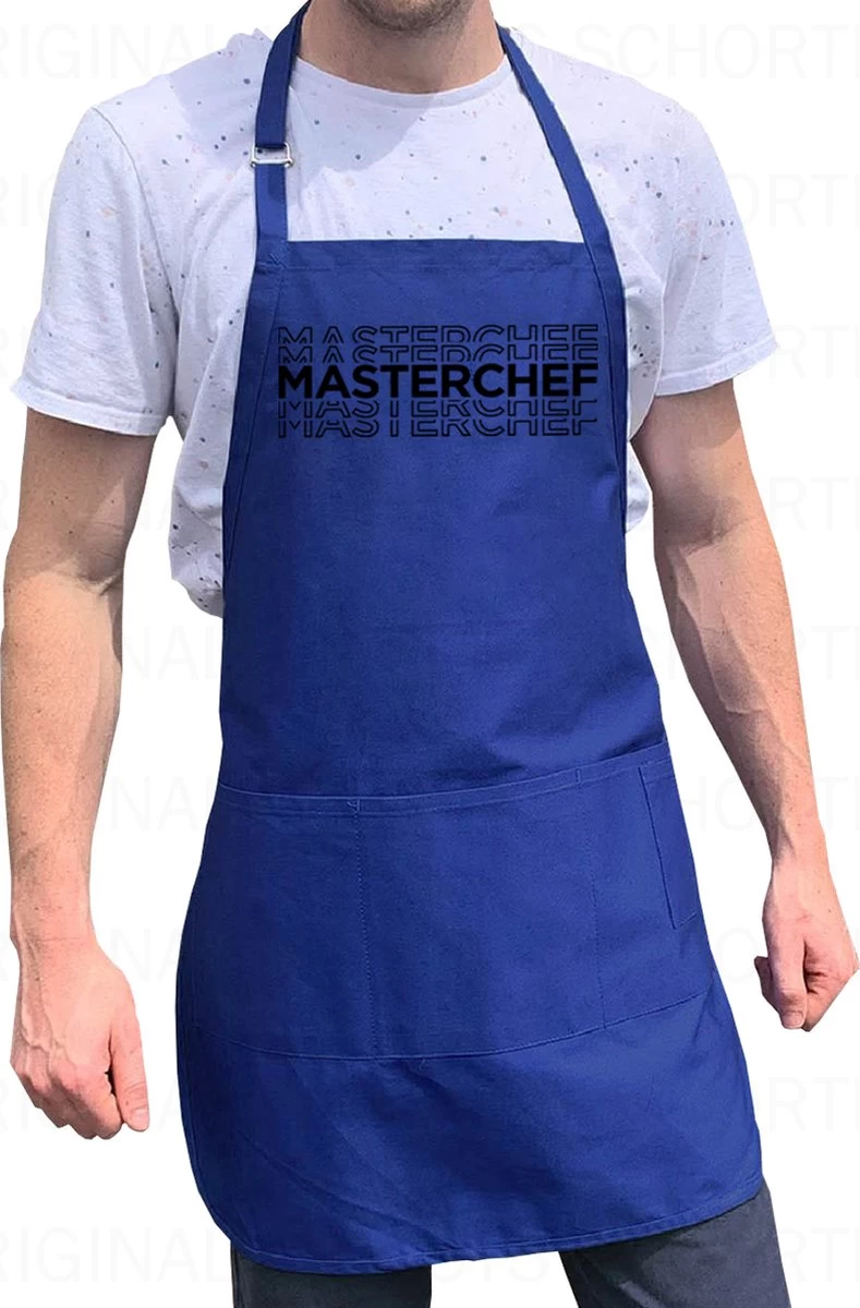 Tablier Unisexe MASTERCHEF - Blauw Avec Noir - Taille Unique (adultes) - Tablier De Cuisine - Tablier Barbecue BBQ - Tablier De Service - Textes Amusants - Kwoots Original - Pour Hommes Et Femmes - Réglable - Lavable - Cadeau - Tablier 2 Tablier Unisexe MASTERCHEF - Blauw Avec Noir - Taille Unique (adultes) - Tablier De Cuisine - Tablier Barbecue BBQ - Tablier De Service - Textes Amusants - Kwoots Original - Pour Hommes Et Femmes - Réglable - Lavable - Cadeau - Tablier – Image 2