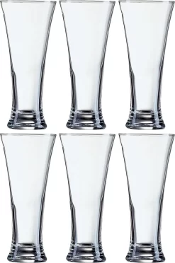 Arcoroc 12x Verres à Bière Pilsner Pour Bière De Blé / Bière Rose 330 Ml - Verres à Verres à Bière - Verre Pilsner