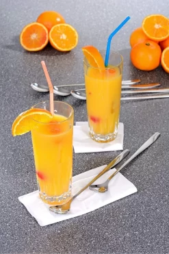 Set De 6 Cuillères à Latte Macchiato 22 Cm - Cuillère Longue Pour Cocktails Et Desserts - Acier Inoxydable Poli - Passe Au Lave- Safe -Fournitures De Cuisine Boutique 798x1200