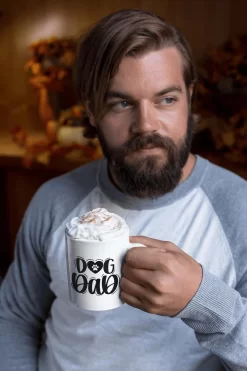 Tasse En Céramique De Papa De Chien, Cadeau Mignon De Tasse En Céramique Pour Des Papas, Style Unique Pour Des Papas De Chien, Tasses De Qualité Pour Des Papas De Chien, D015-027W, 11oz,