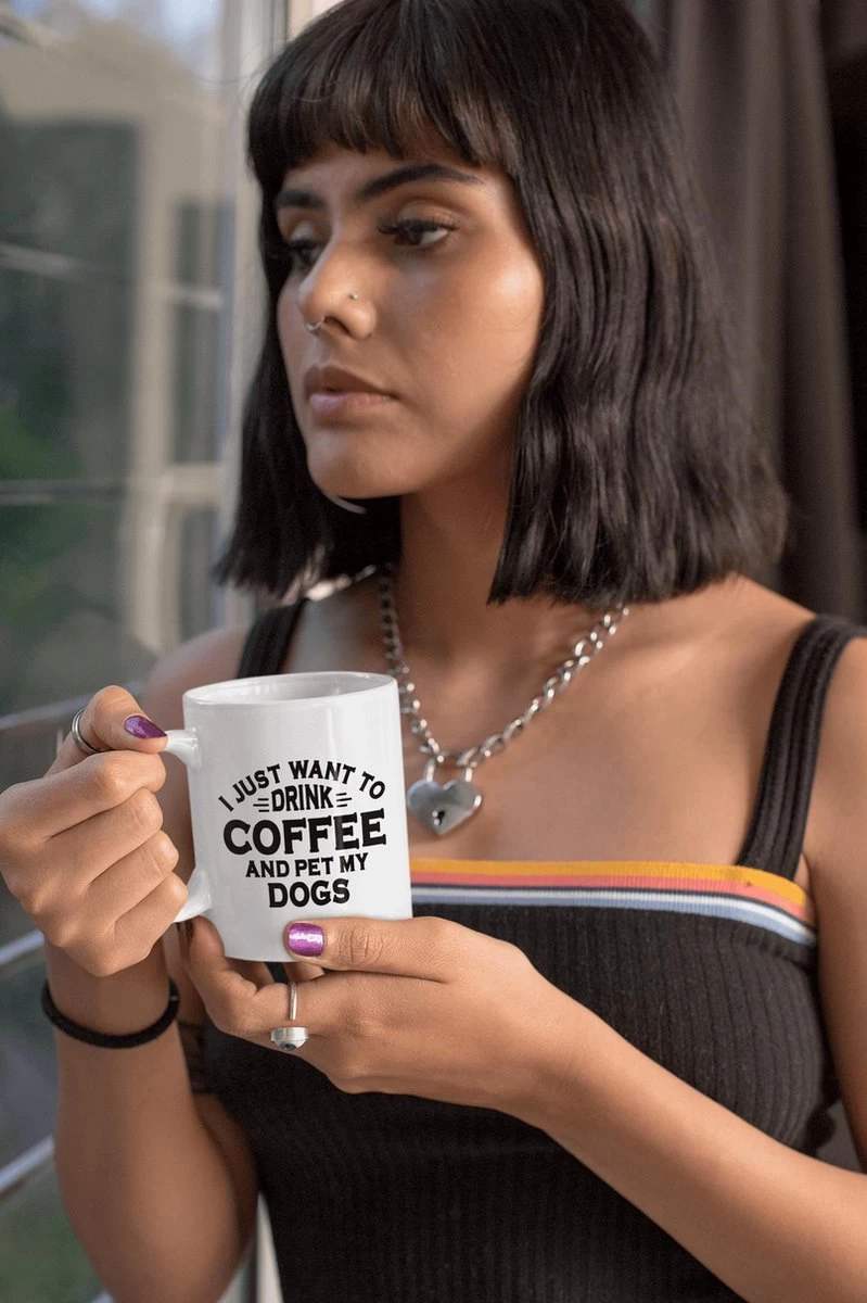 Je Veux Juste Boire Du Coffee Et Caresser La Tasse En Céramique De Mon Chien, Tasse Drôle, Style Unique Pour Les Amoureux Des Chiens, Tasses Pour Propriétaires De Chiens, D015-048W, 11 Oz, 1 Je Veux Juste Boire Du Coffee Et Caresser La Tasse En Céramique De Mon Chien, Tasse Drôle, Style Unique Pour Les Amoureux Des Chiens, Tasses Pour Propriétaires De Chiens, D015-048W, 11 Oz,