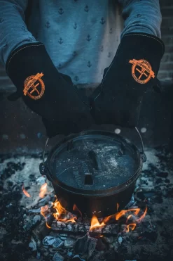 Gants De BBQ En Cuir The Windmill - Ensemble De 2 Pièces - Cuir Noir - Coutures Kevlar -Fournitures De Cuisine Boutique 800x1200 66