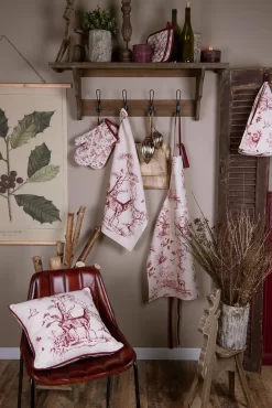 Clayre & Eef Pot 20*20 Cm Wit Rose Katoen Carré Renne Vidange Cache-Pot Aide à L'égouttage -Fournitures De Cuisine Boutique 801x1200 18