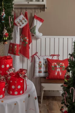 Clayre & Eef Manique 20*20 Cm Wit Rouge Katoen Carré Casse-noix Vidange Manique Aide à L'égouttage -Fournitures De Cuisine Boutique 801x1200 20