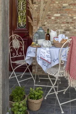 Clayre & Eef Gant De Four 18x30 Cm Wit Blauw Katoen Pêche Four Gant Cadeau Pour Elle -Fournitures De Cuisine Boutique 801x1200 26