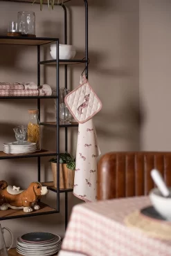 Clayre & Eef Manique 20*20 Cm Katoen Beige Carré Teckel Vidange Manique Aide à L'égouttage -Fournitures De Cuisine Boutique 801x1200 31