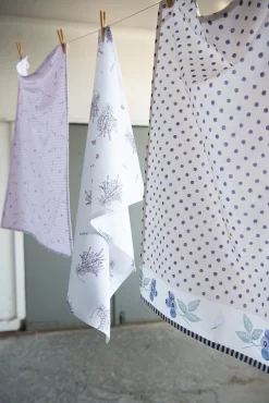 Clayre & Eef Torchon 50*70 Cm Violet, Wit Katoen Rectangle Lavande Torchon Torchon Torchon Vaisselle -Fournitures De Cuisine Boutique 801x1200 40