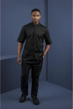 Southside Band Collar Veste De Chef Zwart - Southside BB711-M - Restauration & Professionnel -Fournitures De Cuisine Boutique 802x1200 12