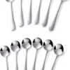 Set De 12 Cuillères à Café Rondes - Cuillères à Café - Acier Inoxydable - Cuillères à Café - Petites Cuillères à Café & Thé - Argent
