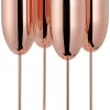 Oak & Steel 4 Verres à Flûtes à Champagne En Acier Inoxydable (285 Ml, 25 Cm), Or Rose/ Koper - Cadeau élégant Pour Les Amis Et La Famille