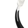 Fourchette Pour Gaucher, Couverts Adaptés Avec Poignée Courbée à Gauche. Poignée Antidérapante, Noire.
