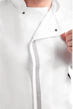 Whites Southside Veste De Chef Unisexe Manches Courtes Wit - Whites Chefs Clothing B998-M -Fournitures De Cuisine Boutique 808x1200 5