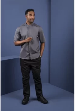 Southside Band Collar Veste De Chef Anthracite - Southside BB712-L - Restauration & Professionnels -Fournitures De Cuisine Boutique 813x1200 13