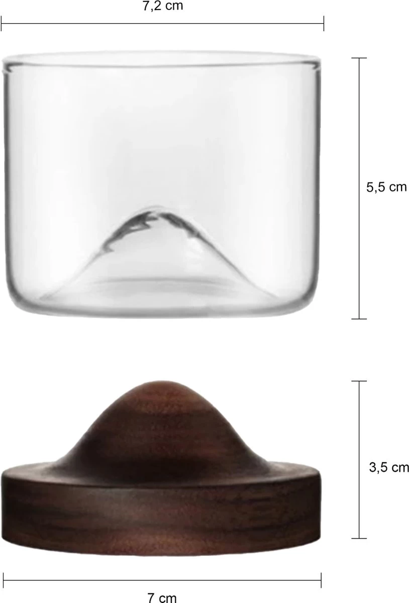 Verre à Whisky Aretica - Set De 4 - 250 Ml - Y Compris Sous-verre - Coffret Cadeau Whisky - Verres - Verres à Verres à Whisky - Marron - Glas - Bois - 7,3 X 7,3 X 7 Cm 5 Verre à Whisky Aretica - Set De 4 - 250 Ml - Y Compris Sous-verre - Coffret Cadeau Whisky - Verres - Verres à Verres à Whisky - Marron - Glas - Bois - 7,3 X 7,3 X 7 Cm – Image 5