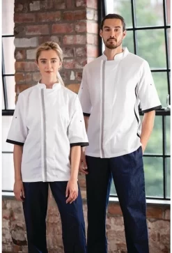 Whites Southside Veste De Chef Unisexe Manches Courtes Wit - Whites Chefs Clothing B998- XXL -Fournitures De Cuisine Boutique 816x1200 4