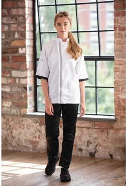 Whites Southside Veste De Chef Unisexe Manches Courtes Wit - Whites Chefs Clothing B998-L -Fournitures De Cuisine Boutique 816x1200 53