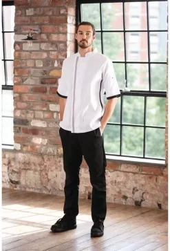 Whites Southside Veste De Chef Unisexe à Manches Courtes Wit - Whites Chefs Clothing B998- XS -Fournitures De Cuisine Boutique 817x1200 3