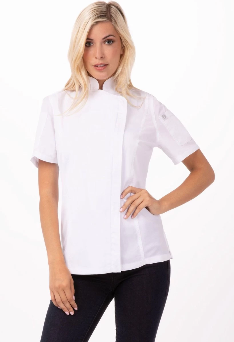 Chef Works Urban Ladies Springfield Veste De Chef Avec Fermeture éclair | Blanc - Taille S 5 Chef Works Urban Ladies Springfield Veste De Chef Avec Fermeture éclair | Blanc - Taille S – Image 5
