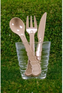 Ensemble De Couverts De Son De Riz Réutilisables - Couteau - Fourchette Et Cuillère Dans Un Sac De Jute DE930 -Fournitures De Cuisine Boutique 820x1200