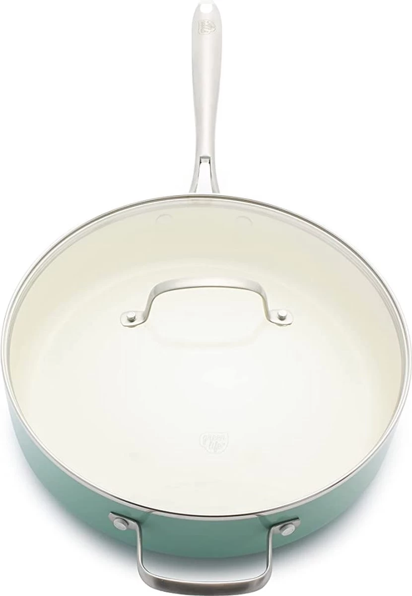 GreenLife Artizan Sauteuse Avec Revêtement Antiadhésif 30 Cm / 4,8 Litres, Sans PFAS, Turquoise 2 GreenLife Artizan Sauteuse Avec Revêtement Antiadhésif 30 Cm / 4,8 Litres, Sans PFAS, Turquoise – Image 2