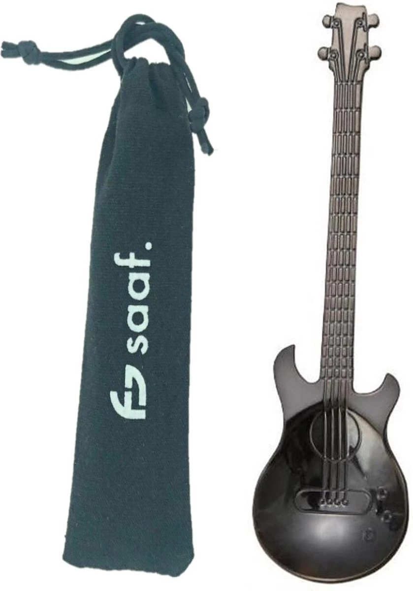 8 Cuillères à Café De Guitare - Cuillère à Café En Acier Inoxydable - Cuillère à Thé Et à Café - Noir 5 8 Cuillères à Café De Guitare - Cuillère à Café En Acier Inoxydable - Cuillère à Thé Et à Café - Noir – Image 5
