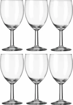 6x Verres à Vin Pour Vin Rouge 200 Ml Guild - 20 Cl - Verres à Vin Rouge - Boire Du Vin - Verres à Vin En Verre