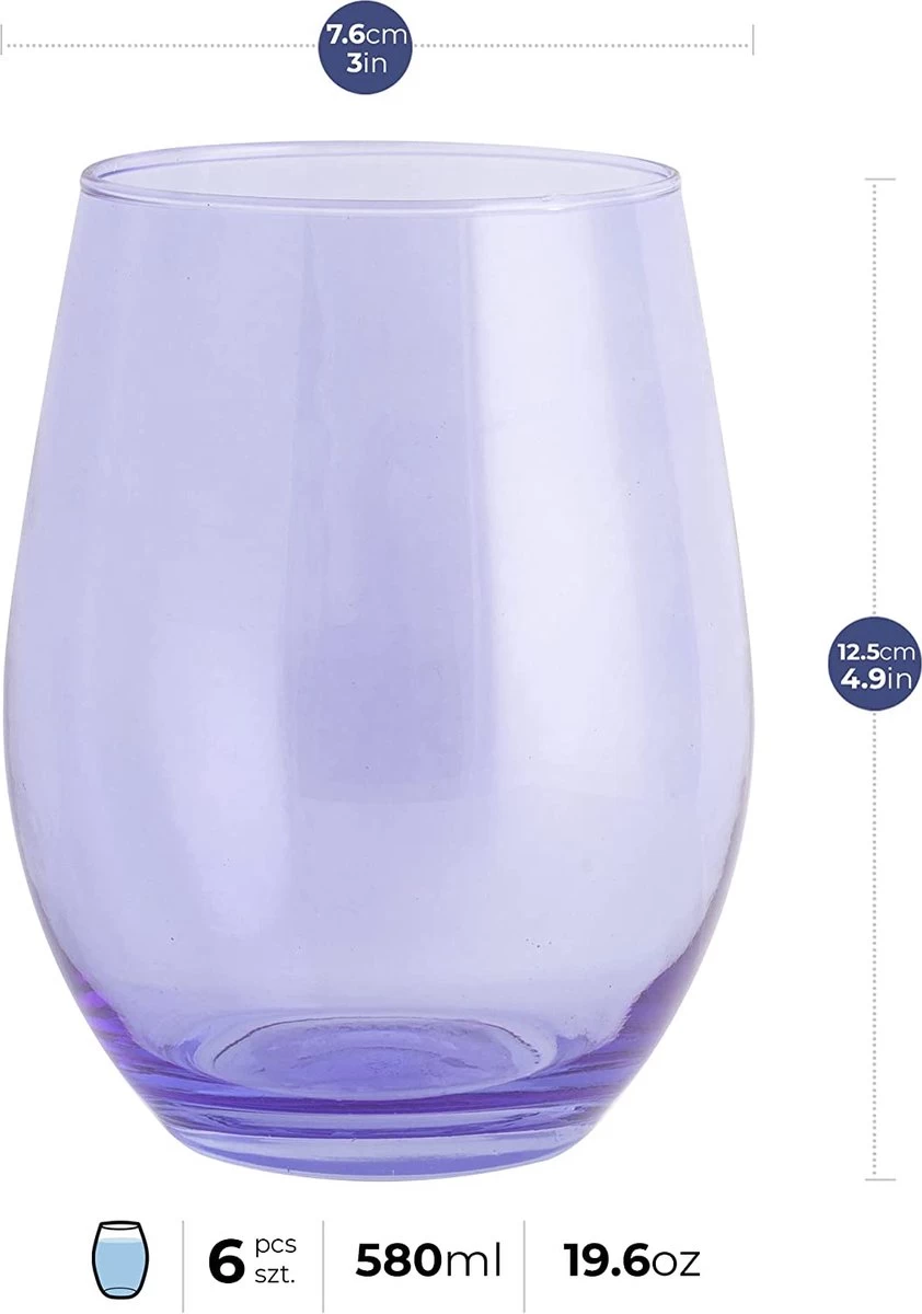 Verres à Eau Colorés Verres Colorés | 580ml | Set De 6 Gobelets Verres à Boire Highball Ensemble De Verres Grande Tasse En Verre | Lavable Au Lave-vaisselle | Collection Phoebe Rainbow 4 Verres à Eau Colorés Verres Colorés | 580ml | Set De 6 Gobelets Verres à Boire Highball Ensemble De Verres Grande Tasse En Verre | Lavable Au Lave-vaisselle | Collection Phoebe Rainbow – Image 4