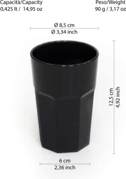 Set Design Lot De 6 Gobelets En Verre Ou Long Drink En Plastique, 14,95 Oz, 4,91 Pouces De Haut, Incassables, Octogonaux, Empilables Et Lavables Au Lave-vaisselle 8 Set Design Lot De 6 Gobelets En Verre Ou Long Drink En Plastique, 14,95 Oz, 4,91 Pouces De Haut, Incassables, Octogonaux, Empilables Et Lavables Au Lave-vaisselle -Fournitures De Cuisine Boutique 843x1200 2