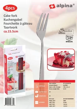 Alpina 16x Pièces De Fourchettes à Gâteau En Acier Inoxydable / Fourchettes à Gâteau De 15 Cm - Passe Au Lave-vaisselle 7 Alpina 16x Pièces De Fourchettes à Gâteau En Acier Inoxydable / Fourchettes à Gâteau De 15 Cm - Passe Au Lave-vaisselle -Fournitures De Cuisine Boutique 849x1200