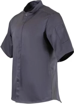 Southside Band Collar Veste De Chef Anthracite - Southside BB712-M - Restauration & Professionnels -Fournitures De Cuisine Boutique 853x1200
