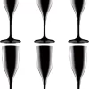 Set De Verres / 8x Champagne Prosecco Flûtes 150 Ml Noir Incassable En Plastique Réutilisable - Champagne Portion - Flûtes Champagne - Flûtes à Champagne Champagne