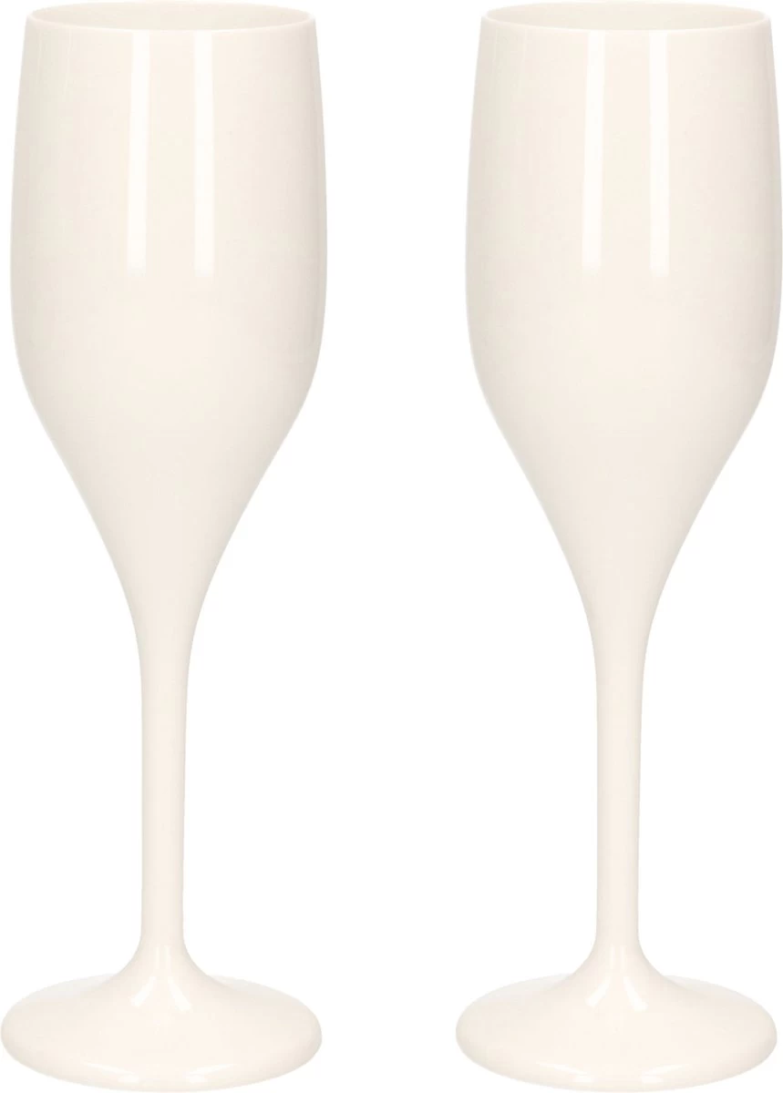 Set De 2 Verres à Champagne / Flûtes Prosecco Blanc 150 Ml Plastique Réutilisable Incassable - Champagne - Flûtes à Champagne - Flûtes à Champagne à Champagne 3 Set De 2 Verres à Champagne / Flûtes Prosecco Blanc 150 Ml Plastique Réutilisable Incassable - Champagne - Flûtes à Champagne - Flûtes à Champagne à Champagne – Image 3