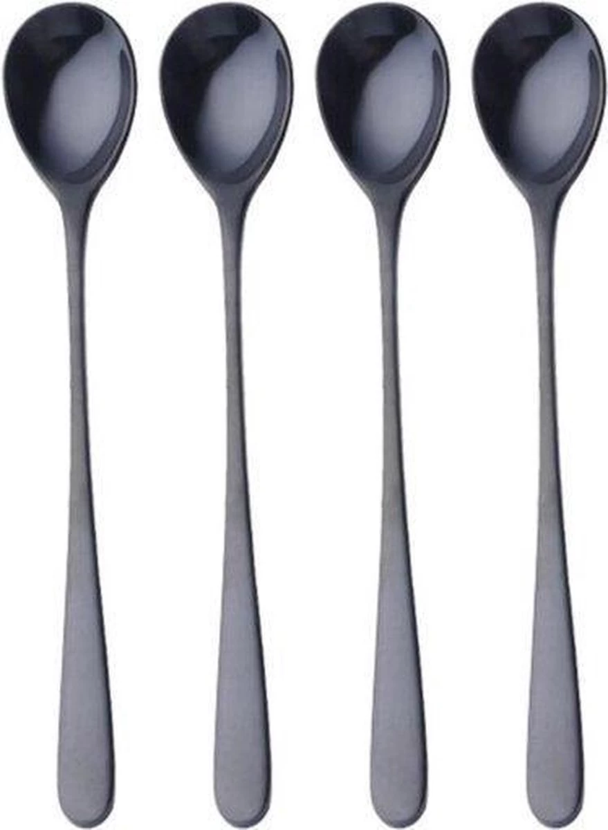 KELERINO. Cuillères à Latte Macchiato - Cuillères à Yogourt, à Dessert Ou à Café En Acier Inoxydable - 20 Pièces - Noir 1 KELERINO. Cuillères à Latte Macchiato - Cuillères à Yogourt, à Dessert Ou à Café En Acier Inoxydable - 20 Pièces - Noir