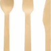 Ensemble De Couverts Jetables En Bois De 90x Pièces Pour BBQ/ Anniversaire / Pique-nique De 16 Cm Bio / éco / Respectueux De L'environnement