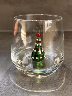 Morceau De Glas - Verre à Boire - Verre De Murano - Sapin De Noël - Figurine En Glas - Fait à La Main - Cadeau - Statues Uniques - Verre De Qualité