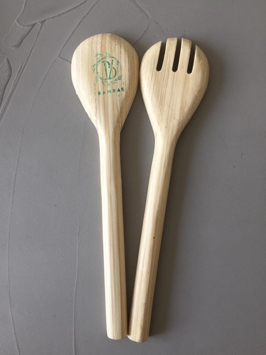 Bambae Luxe Bamboe Serveurs Salade - Pour Cuillères à Servir La Salade - Serveurs De Salade - Couverts à Salade Couvert - Couverts - Ustensiles De Cuisine - Cuillère En Bois - Fourchette - Durable - Eco 8 Bambae Luxe Bamboe Serveurs Salade - Pour Cuillères à Servir La Salade - Serveurs De Salade - Couverts à Salade Couvert - Couverts - Ustensiles De Cuisine - Cuillère En Bois - Fourchette - Durable - Eco – Image 8
