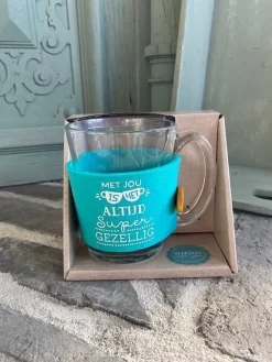 Verre à Thé / Avec Texte C'est Toujours Super Confortable Avec Vous / Cadeau / Anniversaire / Noël / Fête Des Pères / Fête Des Mères / Amitié