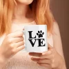 Tasse En Céramique D'amour De Paw , Tasses En Céramique D'amant De Chien, Beau Cadeau Pour Les Propriétaires De Chien, Style Unique Pour Les Amoureux De Chien, D015-047W, 11oz,