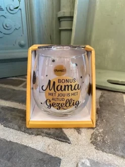 Vin - Verre à Eau / Bonusmama Avec Vous, Il Est Toujours Confortable / Verre à Vin / Verre à Eau / Texte Amusant / Fête Des Mères / Fête Des Pères / Anniversaire / Cadeau