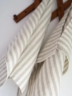 Linen Label - Lot De 2 Torchons En Lin Lavé 100 % Européen Durable - 45 X 65 Cm - Rayure Claire -Fournitures De Cuisine Boutique 900x1200 54