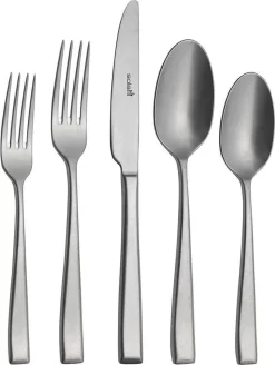 Sola - Durban Vintage - Ensemble De Couverts 6 Personnes - 32 Pièces - Acier Inoxydable Blanc Argenté 18/10 - Couverts Au Design Intemporel Et Gracieux - Se Sent Bien Et Lourd Dans La Main - Acier Inoxydable De Haute Qualité