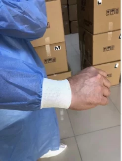 50 Pièces|TABLIER ISOLANT BLEU INOX 40 Gr | Manches Longues Jetables Avec élastique | Imperméable à L'eau | Non Tissé - Emballé Par 50 Pièces| Tablier Medisch -Fournitures De Cuisine Boutique 906x1200 4