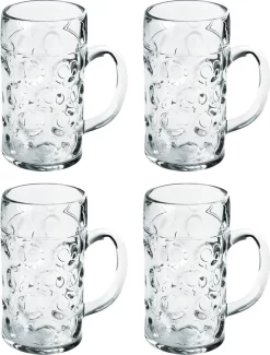 4x Chopes à Bière à Bière / Verres à Bière 1 Litre / 100 Cl / 1000 Ml De Plastique Incassable - Chopes 1 Litre - Chope Fête De La Bière / Oktoberfest - Chope à Bière Verres -Fournitures De Cuisine Boutique 912x1200 3