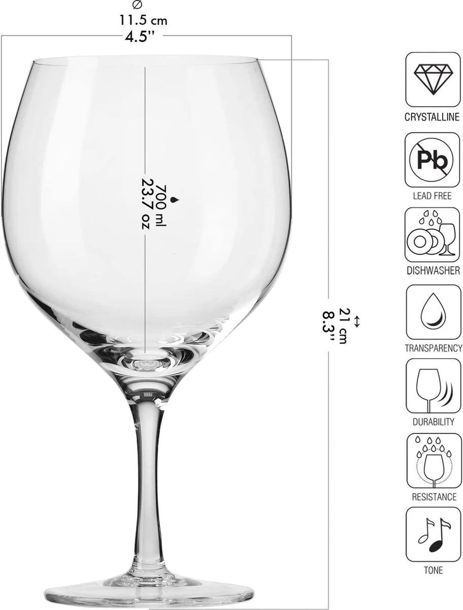 Verres à Gin Verres | Lot De 6 Pièces | 700 Ml | Collection Harmony | Idéal Pour La Maison, Le Restaurant, Les Événements Et Les Fêtes | Lave-vaisselle 5 Verres à Gin Verres | Lot De 6 Pièces | 700 Ml | Collection Harmony | Idéal Pour La Maison, Le Restaurant, Les Événements Et Les Fêtes | Lave-vaisselle – Image 5