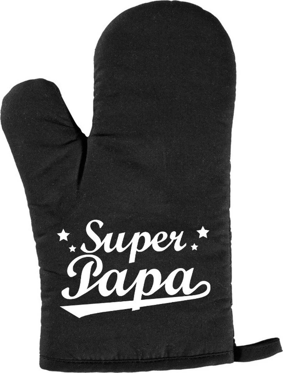 Gant De BBQ Super Papa/ Mitaine De Barbecue Homme Noir - Cadeau Papa/ Vaderdag / Cadeau D'anniversaire Pour Lui 1 Gant De BBQ Super Papa/ Mitaine De Barbecue Homme Noir - Cadeau Papa/ Vaderdag / Cadeau D'anniversaire Pour Lui