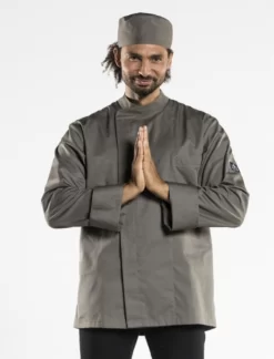 Veste De Cuisine Chaud Devant Bacio L Coupe Droite | Hors Route, Manches Longues | 67% Polyester Et 33% Coton | 1 Pièce