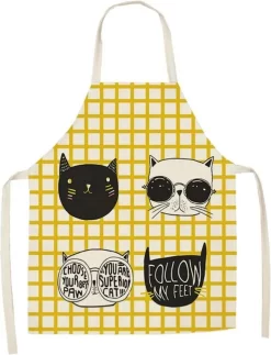 Tablier De Cuisine - Funky Cats - Aussi Sympa Comme Cadeau - Tablier De Cuisine Avec Des Chats - Vous Voulez Acheter Un Tablier ? - Commande Facile Et Livraison à Domicile Rapide