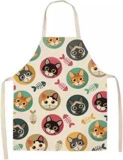 Tablier - Tablier De Cuisine Avec Des Chats - Aussi Sympa Comme Cadeau - Chats - Pour Un Bon Moment En Cuisine