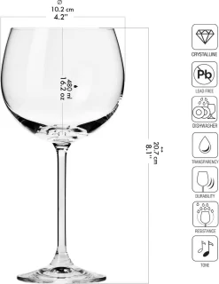 Verres à Gin Verres | Lot De 6 Pièces | 480 Ml | Collection Venise | Idéal Pour La Maison, Le Restaurant, Les Événements Et Les Fêtes | Lave-vaisselle -Fournitures De Cuisine Boutique 925x1200 3